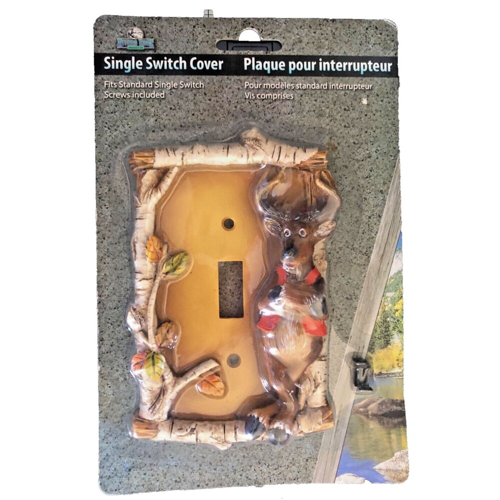 Birch Tree Moose Light Switch Wall Plate Toggle Cover Cabin Camp Rustic Lodge